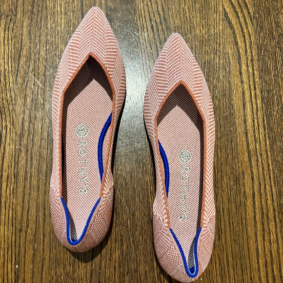 Rothy's Points 8.5 Amber Stripe Metallic - Never Worn Rare - Picture 6 of 9